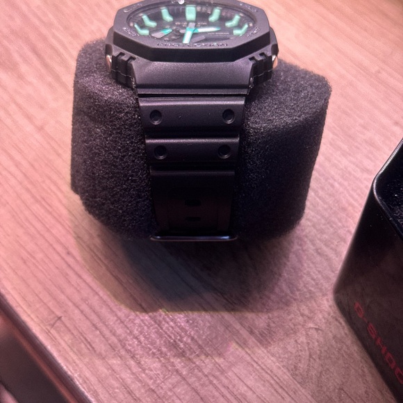 Casio G-Shock Black and Teal Smartwatch - Picture 2 of 4